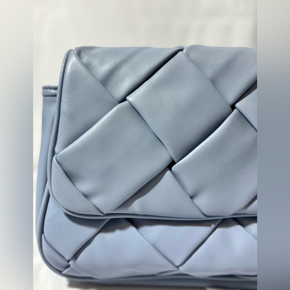 Jules Kae Lillian crossbody or clutch Purse, Butter soft Vegan leather baby blue - Picture 4 of 9